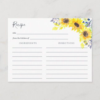 Postale Carte de recette Flowerfields