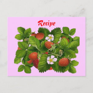 Postale Carte de recette fraise