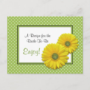 Postale Carte de recette Gerbera Daisy pour la mariée à êt