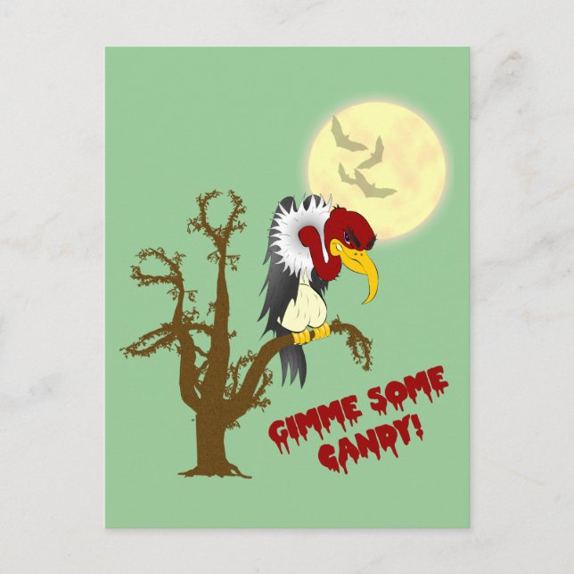 Postale Carte de recette Halloween Buzzard (Devant)
