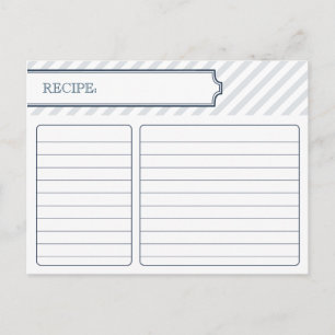 Postale Carte de recette nuptiale   Bleu de paon