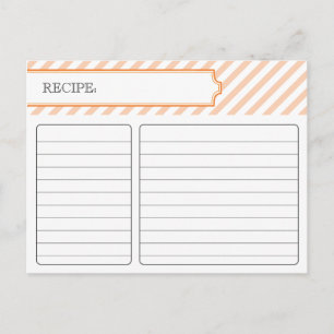 Postale Carte de recette nuptiale - Orange