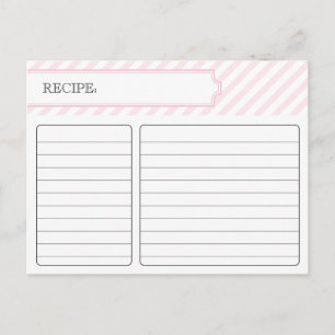 Postale Carte de recette nuptiale - rose