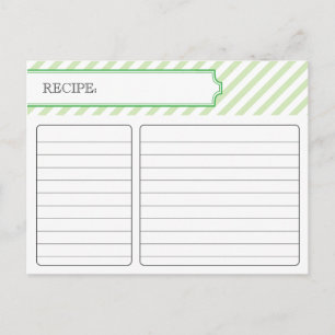 Postale Carte de recette nuptiale - Vert