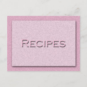 Postale Carte de recette rose