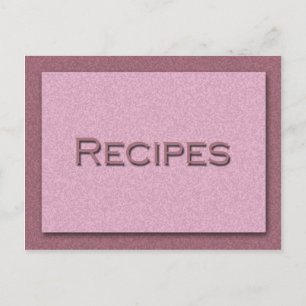 Postale Carte de recette rose