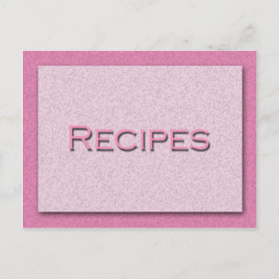 Postale Carte de recette rose