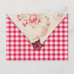 Postale Carte de recette Rose chic