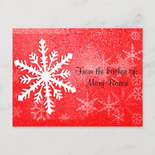 Postale Carte de recette Snowflake
