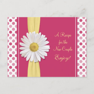 Postale Carte de recettes Daisy & Pois pour le nouveau cou