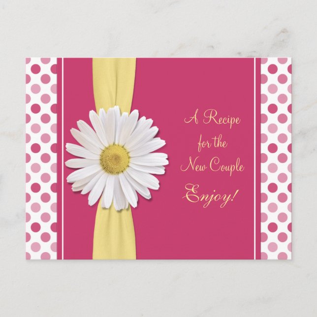 Postale Carte de recettes Daisy & Pois pour le nouveau cou (Devant)