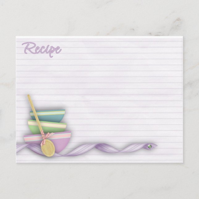 Postale carte de recettes de boules de cuisson (Devant)