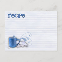 carte de recettes de cacao chaud