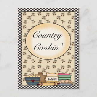 Postale Carte de recettes de cuisine de campagne