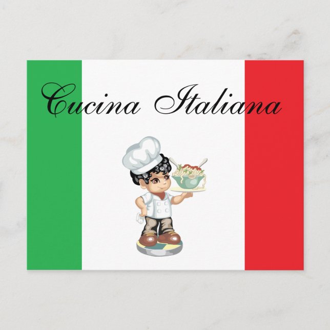 Postale Carte de recettes de cuisine italienne (Devant)