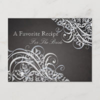Carte de recettes de Fête des mariées de B&W baroq