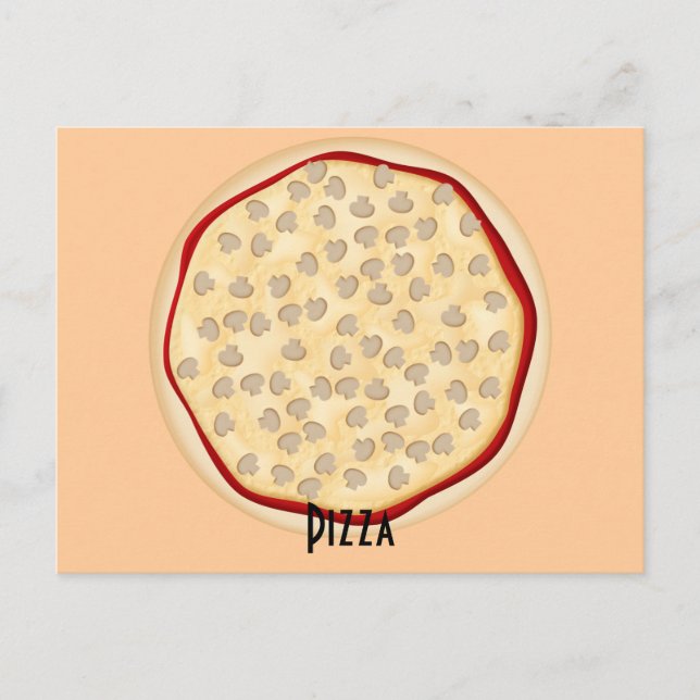 Postale Carte de recettes de pizza aux champignons (Devant)