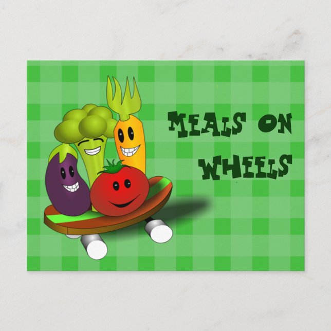 Postale Carte de recettes de repas sur roues (Devant)