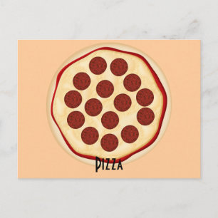 Postale Carte de recettes Pepperoni Pizza