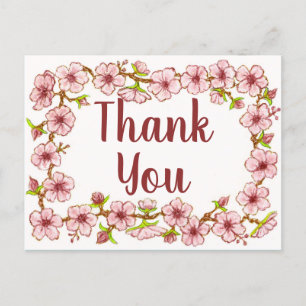 Postale Carte de remerciement Blossoms Border~2