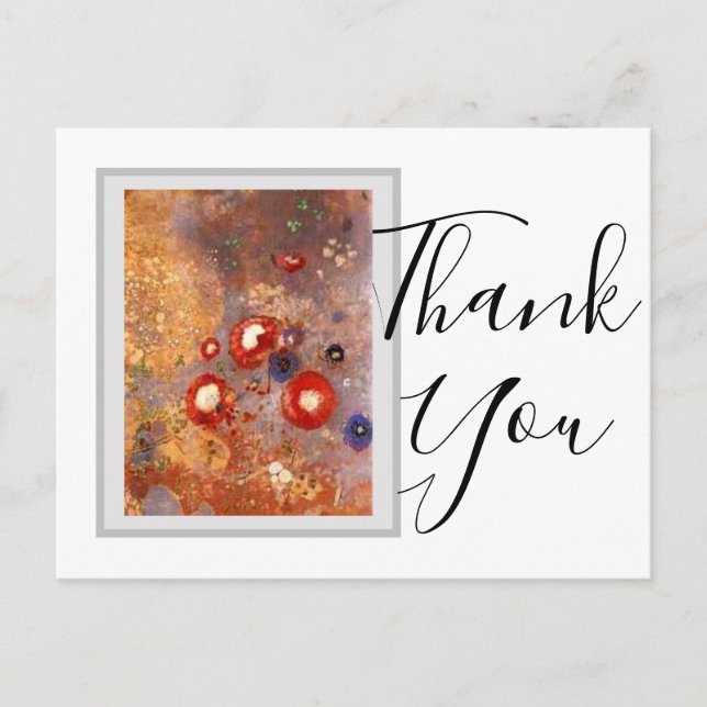 Postale Carte de remerciement - Coquelicots (Devant)