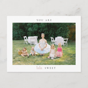 Postale Carte de remerciement d'anniversaire de danseuse a