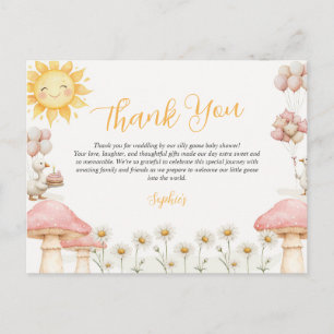 Postale Carte de remerciement de baby shower pour un adora