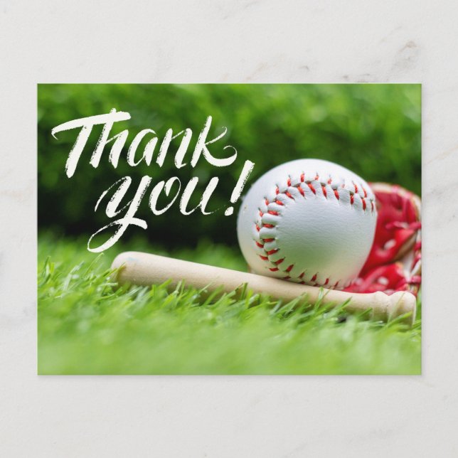 Postale Carte de remerciement de baseball (Devant)