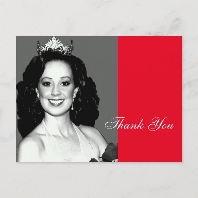 Postale Carte de remerciement de concours de beauté (Devant)