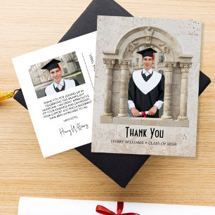Postale Carte de remerciement de fin d'études à l'Arc de T