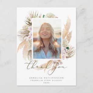 Postale Carte de remerciement de fin d'études photo bohème