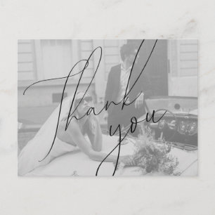 Postale Carte de Remerciement de Mariage à Texte Minimalis