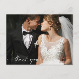 Postale Carte de remerciement de mariage avec photo