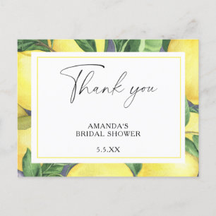 Postale Carte de remerciement de mariage Citron Citrus