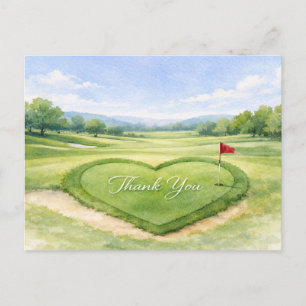 Postale Carte de remerciement de mariage de golf