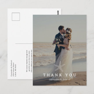 Postale Carte de remerciement de mariage de Lihue