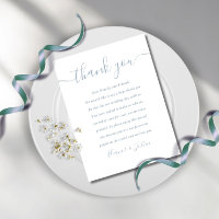 Carte de remerciement de mariage Dusty Blue