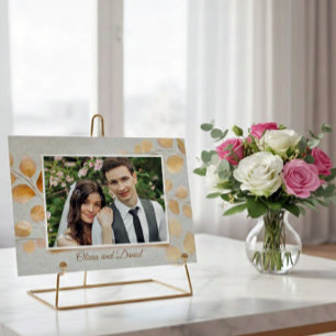 Postale Carte de remerciement de mariage élégante avec feu