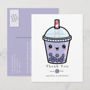 Postale Carte de remerciement de mariage floral aquarelle 