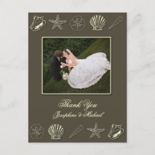 Postale Carte de remerciement de mariage, modèle de photo