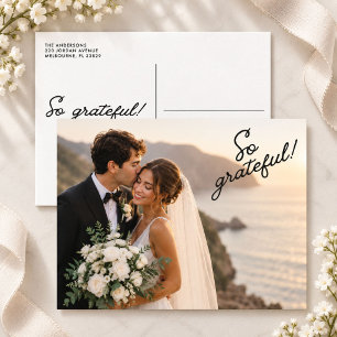 Postale Carte de remerciement de mariage moderne « Telleme
