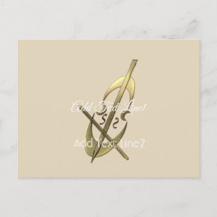 Postale Carte de remerciement de musique de violoncelle do