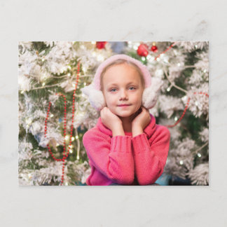 Postale Carte de remerciement de Noël Cute Winter Girl