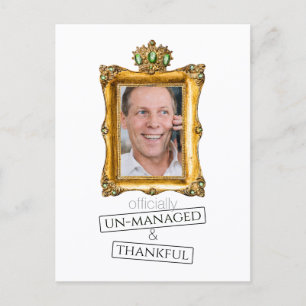 Postale carte de remerciement de retraite officiellement n