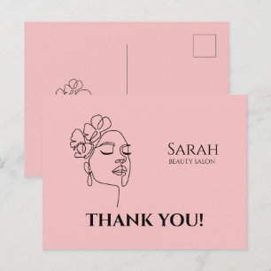 Postale Carte de remerciement de salon de beauté