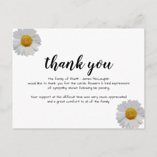 Postale Carte de remerciement de sympathie funéraire