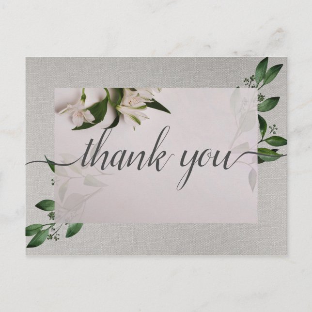 Postale Carte de remerciement élégante (Devant)