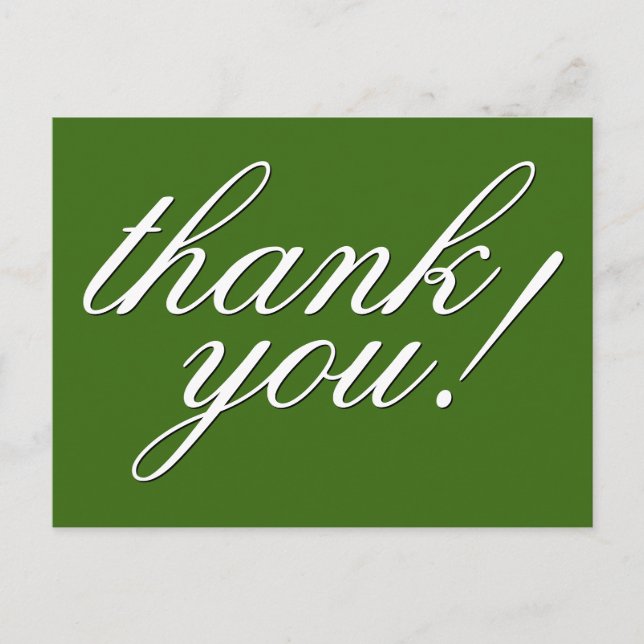 Postale Carte de remerciement élégante et glamour (Devant)