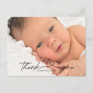 Postale Carte de remerciement élégante et minimaliste pour