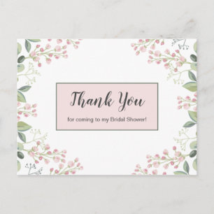 Postale Carte de remerciement élégante pour une fête de ma